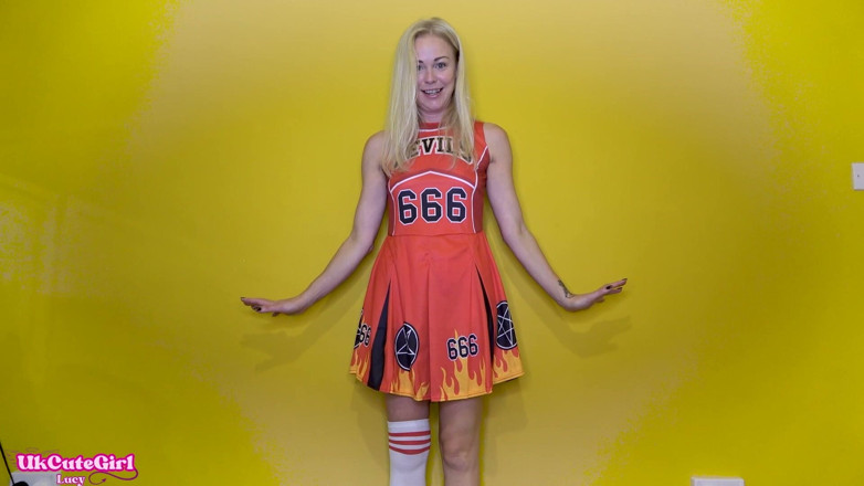 UKCuteGirl Lucy Lauren: Cheerleader's Deal Back Fires - I'll Show You Mine if You...