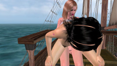 3D Cartoon Porn - Asian Girl Rides Shemale Dick in Pussy & Ass