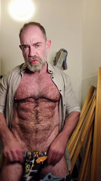 Hairy Dilf Gets Caught Wanking