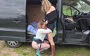 Marghot and tgirls: Т дівчина трахає свою мілфу в фургоні біля моря