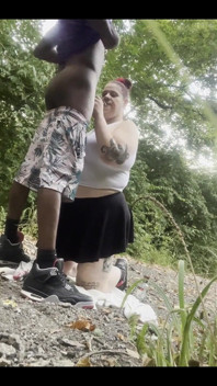 Draußen blowjob