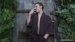 Bound in public: Sebastian Keys zostaje rozciągnięty w dupę i wkurzony w publicznym...