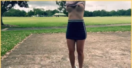 Wifey Does: MILF Plays Basketball Braless Outdoor. Underboob on ...