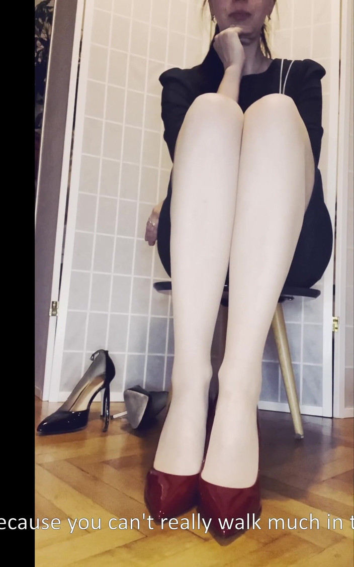 Czech Soles - foot fetish content: Showing off My Heels and Pumps on Nylon Feet POV