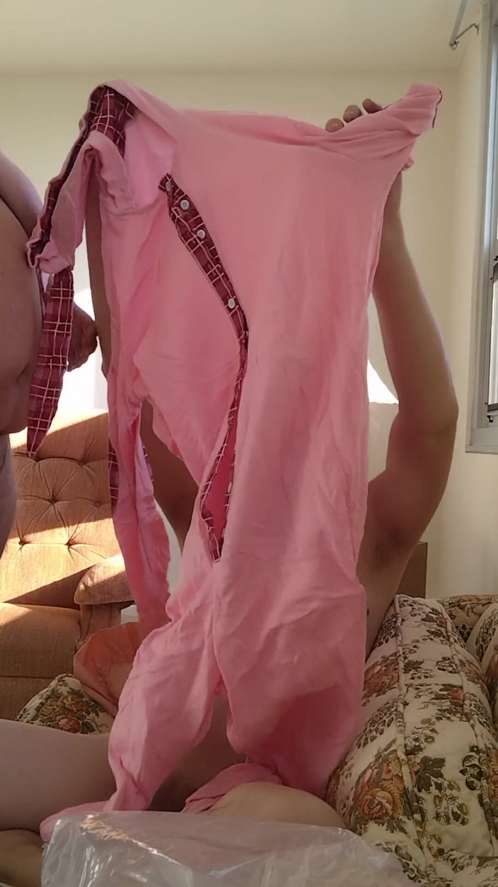 LilTaste: Transwoman Opening One-piece Pink Rabbit Pajamas Bodysuit (with Button-up Buttflap) Viewer-gift