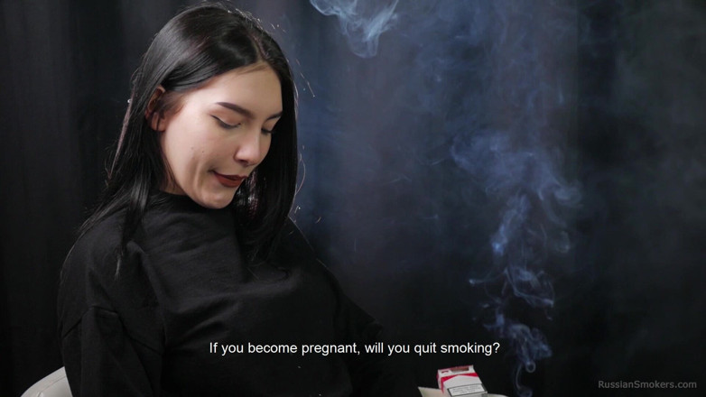 Russian Smokers: Young Brunette Smoker Interview - Calm Voice, Deep Inhales, Honest Addiction...