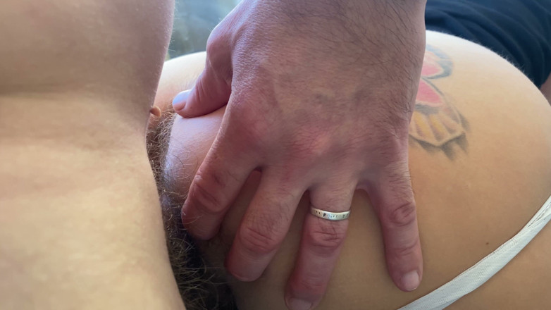 Hairy couple: Cleaning Lady Stuck in the Washing Machine at the Balcony...