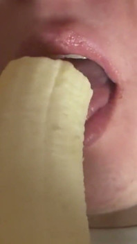Sensually Eating a Banana