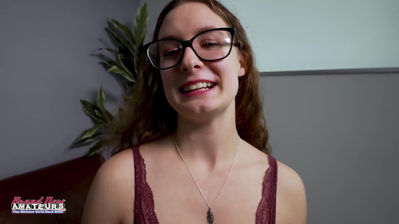 Brand New Amateurs: Teen nerd comes in for audition sucks cock and fucks...