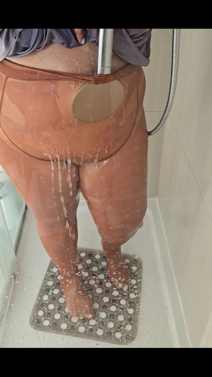 Slutty Ms B: Clothed Shower