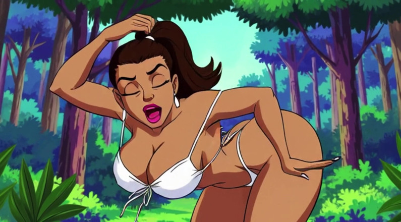 AI Porn: Ai Babes Outdoor Cleavage Tease