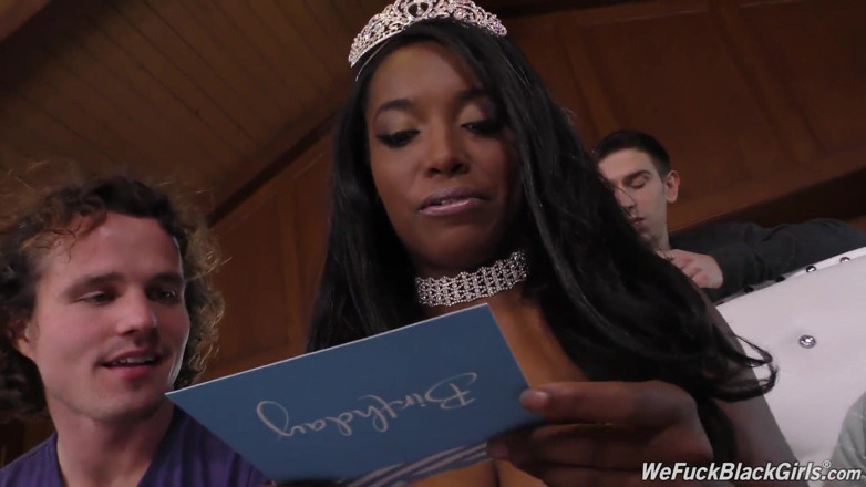 We Fuck Black Girls: Anal slut Daya Knight enjoys her birthday gangbang