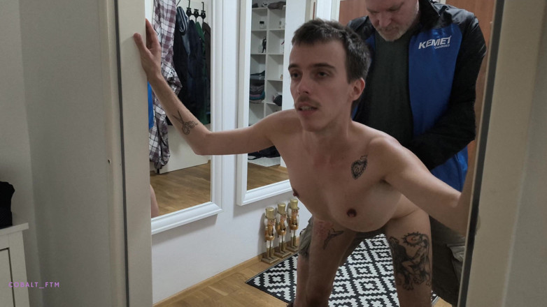 Cobalt FTM: Ftm Cumslut Waits with Door Unlocked for Older Stepdaddy Who...