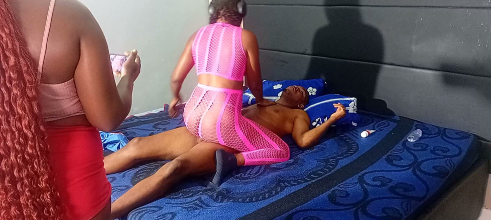 NATHANXBUSH: Bad Bitch in Pink Pantyhose Rides Huge Cock