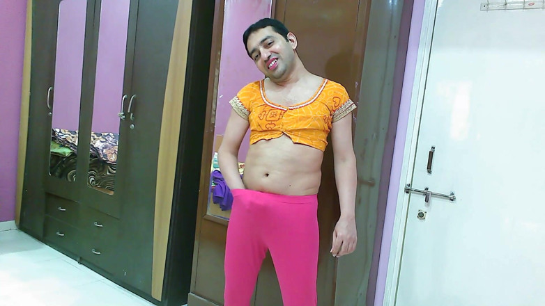 Cute & Nude Crossdresser: Sweet sissy crossdresser femboy Sweet Lollipop in a sexy top...