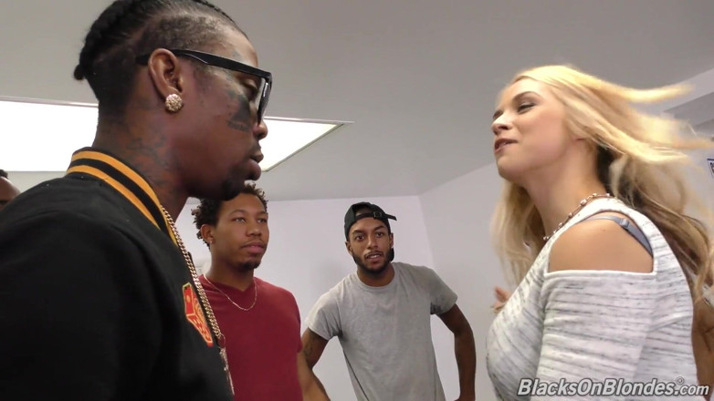Blacks On Blondes: Sarah Vandella interracial anal gangbang