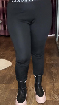 Beautiful Figure in Black Leggings XXX