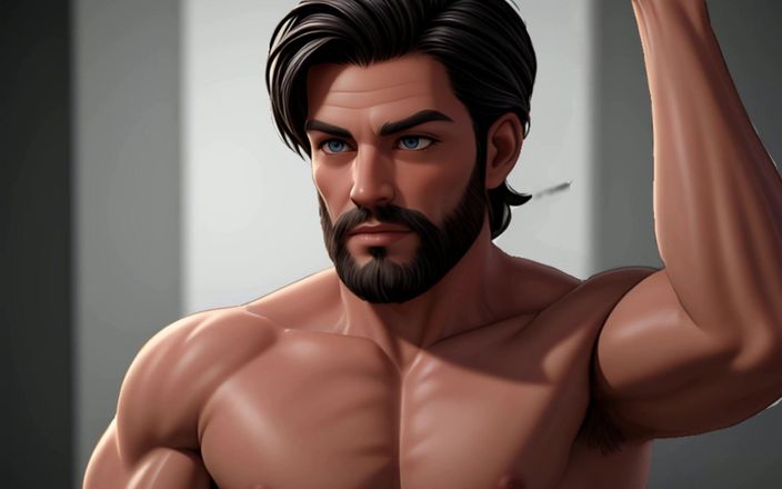 Erotic Man: 언리얼 핸잡 잘생긴 3D Cgi Men