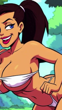 Ai Babes Outdoor Cleavage Tease
