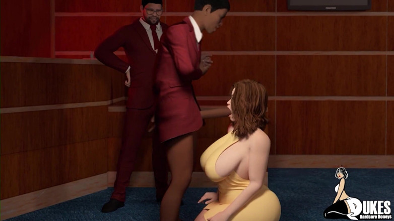 Dukes Hardcore Honeys: Slutty ebony co-ed gobbles BBC