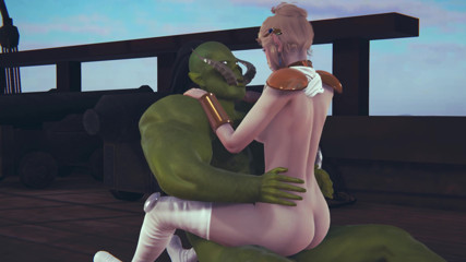 Waifu club 3D: Süße elf reitet einen großen schwanz