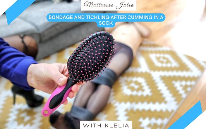 Mistress Julia: Бондаж и щекотка после кончания в носке - Maitresse Julia