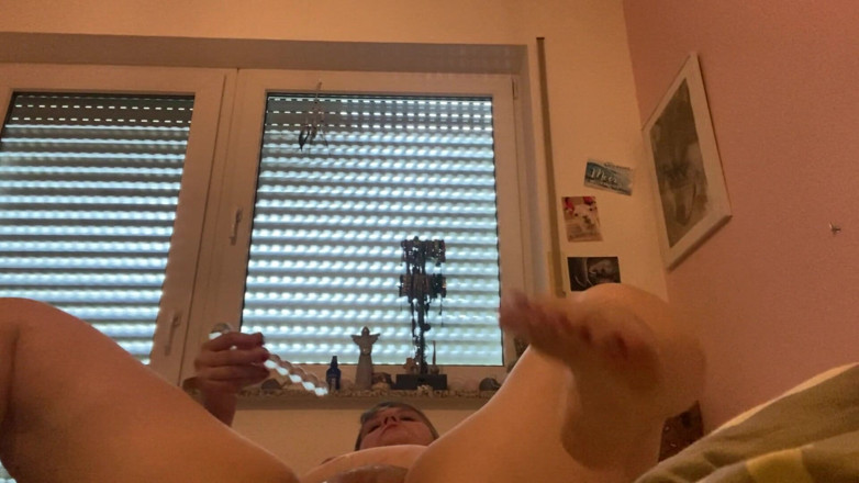 Deutsche Anna: Stepdaddy tells me to do it with the glass dildo