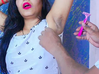 pinki_cute: Hot Ravinadesi Stepsister Naked in Front of Saloon Man, During...