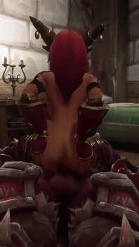 Peri rambut merah dientot sama panglima perang orc: parodi warcraft
