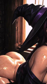 Members Only - Halloween Blindfolded Witch - You Came Here Hungry - Cowgirl Ai Cgi 1440p