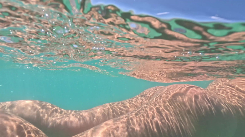 Emma Voyeur: Onderwater poesje spelen met een plug