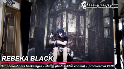 Bravo Models Media: Sesión de fotos de 386 backstage Rebeka Black - adulto