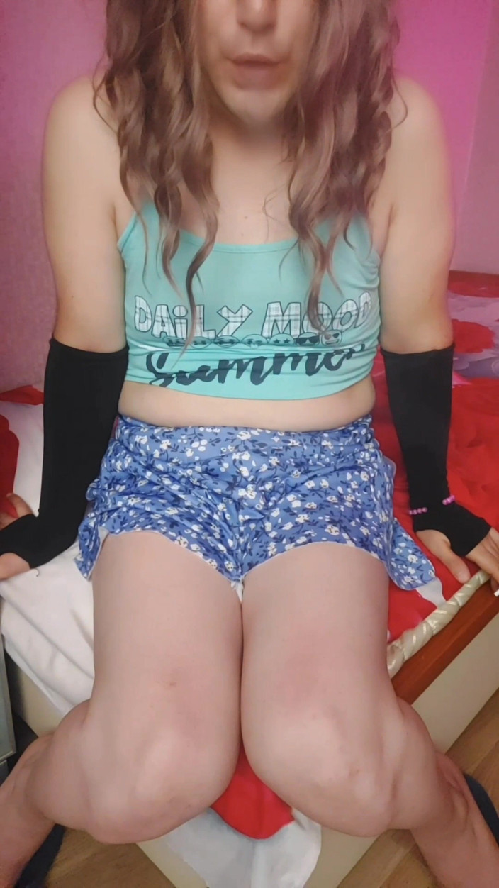 Kitty_Cross: Cute Femboy in Her Private Room Making Hottie Videos Modeling...