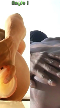 Dildo besar ternganga dubur saya di bawah matahari - dj buttpussy