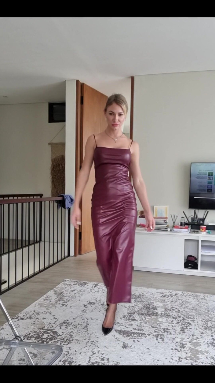 Angel The Dreamgirl: My New Leather Dress. How Do You Like It?