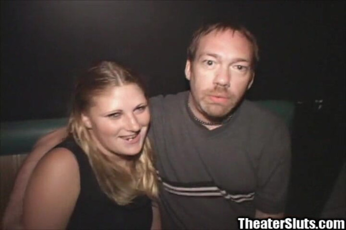 Theater Sluts: Teen Chained Leash Hot Nipple Gangfuck Blowbang Theater Whore!