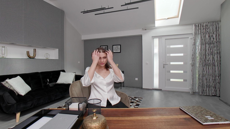 VR pornnow 2D: Privat Secretary Starring Amber Slassh