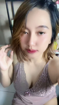 Blonde Asian Girl Masturbating with Milk