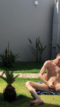 Stroking in the sun with henry