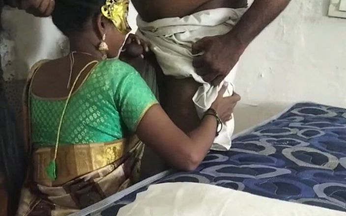 Funny couple porn studio: Cô dâu Tamil làm tình với ông chủ - 1