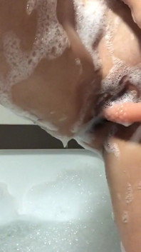 Enjoying with Sexy Toy in My Soap Bath