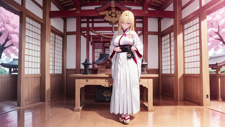 Tay Swift X: Blonde Miko in the Shrine! Taboo Whispers Under Cherry Blossoms,...