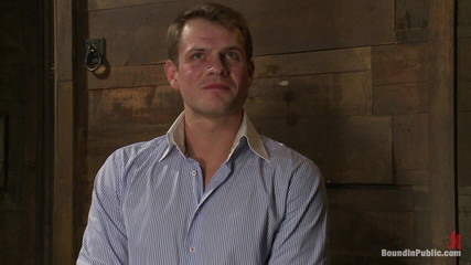 Bound in public: Trent Diesel Bound and Suspended Upside Down While Roughly Fucked