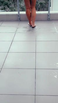 Wifey Flashing Ont He Exclusive Hotel Balcony