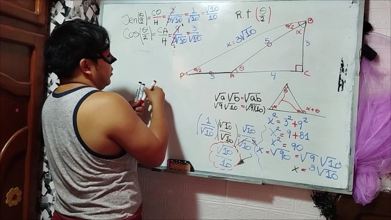 Rosaroja: 19 Trigonometría: Medio ángulo (37/2) - ejercicio