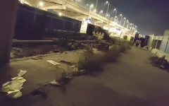 Dê uma olhada no canteiro de obras depois do trabalho