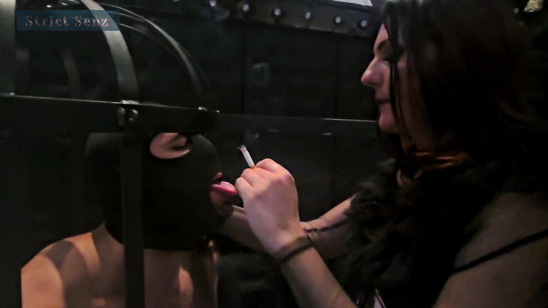 Strict Senz: Lady zara my caged human ashtray , furnitur manusiaku adalah kaki...