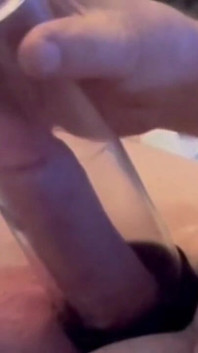 Bouncing Balls While My Cock Grows Using My First Penis Pump.
