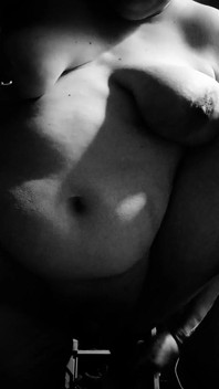 Fat Princess Climaxes in Shadow Tbbw Anal Dildo B&w