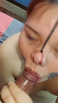 She Loves Being My Submissive Piggy Devouring My Cock and Getting All the Cum Out of My Balls